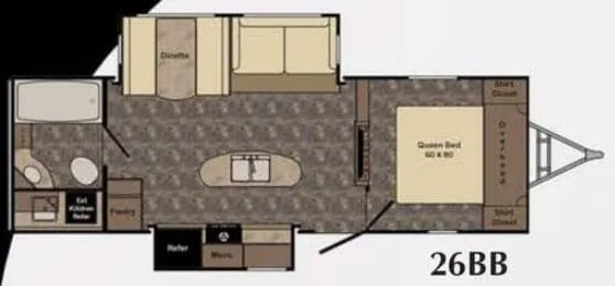 CrossRoads Sunset Trail Grand Reserve 26BB floor plan