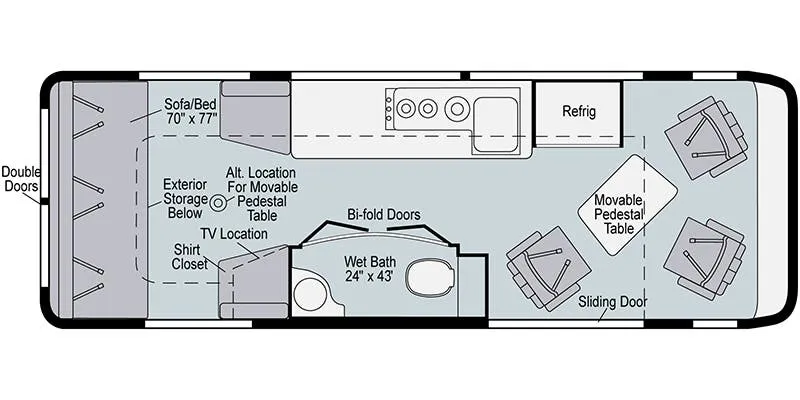 2022 Winnebago Era 70B - Floor plan