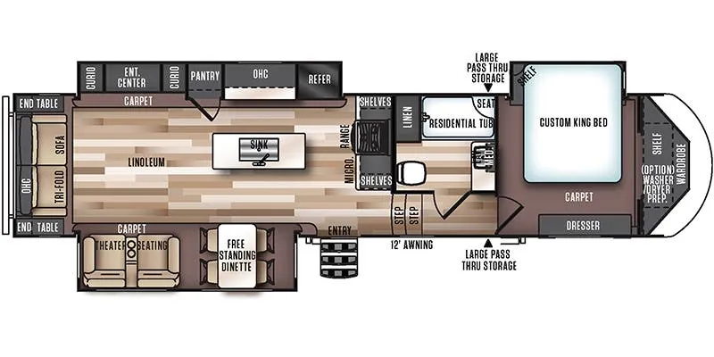 2017 Forest River Salem Hemisphere 337BAR - Floor plan