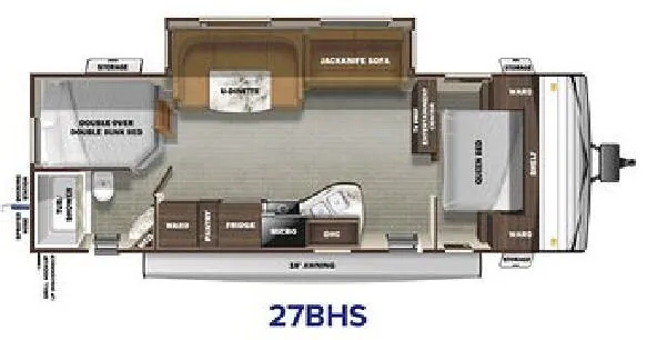 Starcraft Autumn Ridge 27BHS floor plan