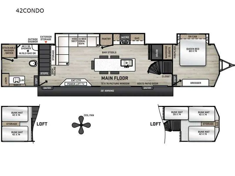2026 Coachmen Catalina Destination Series 42CONDO - Floor plan
