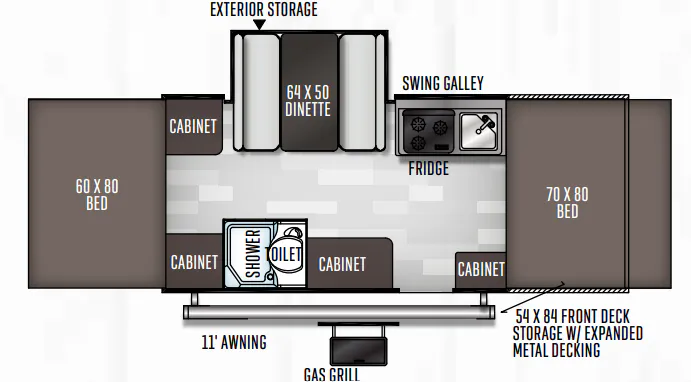 Forest River Flagstaff SE 23SCSE floor plan