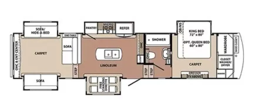 Forest River Cardinal Limited 3920TZLE floor plan