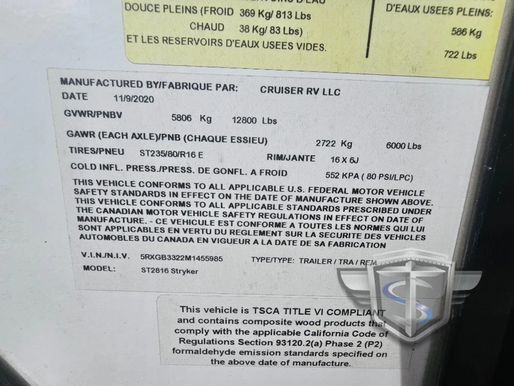2021 Cruiser RV Stryker ST-2816, Photos photo 8
