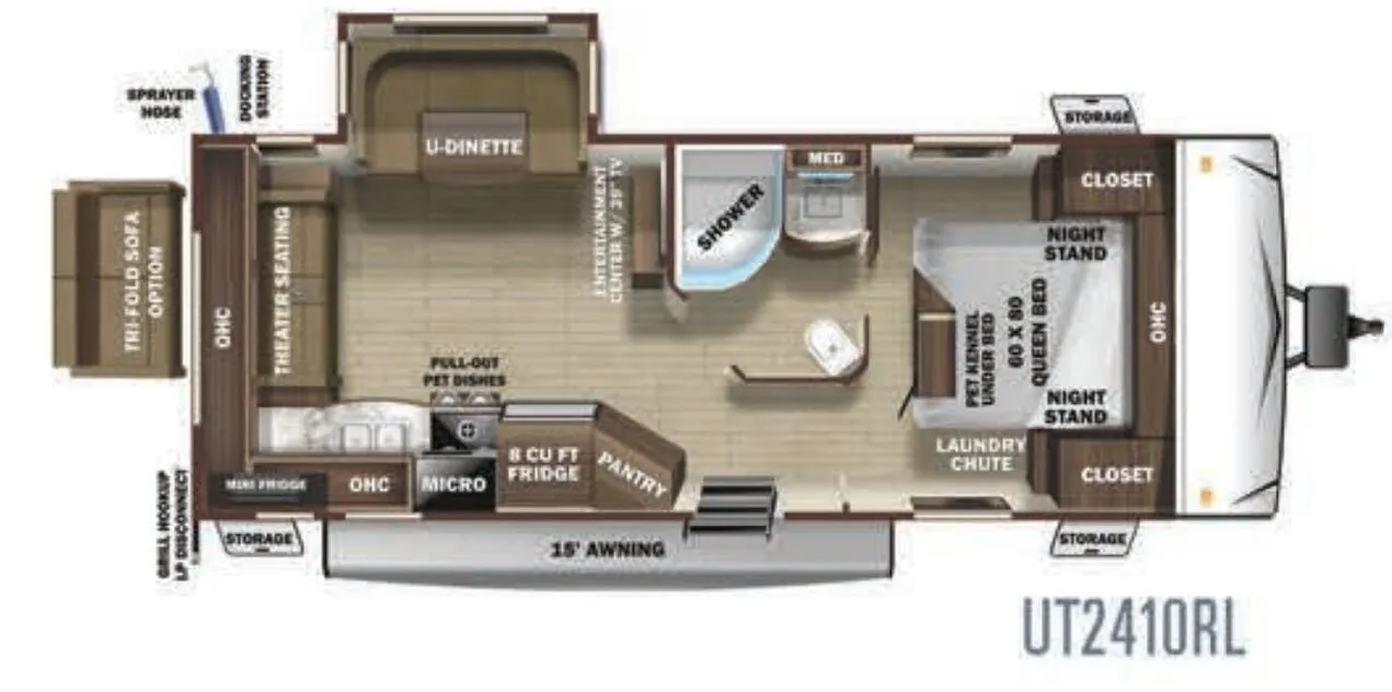 Highland Ridge Open Range Ultra Lite UT2410RL floor plan