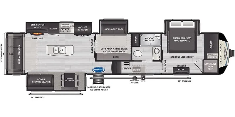 2019 Keystone Montana 3854BR - Floor plan