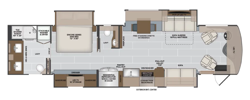 Holiday Rambler Armada 40M floor plan