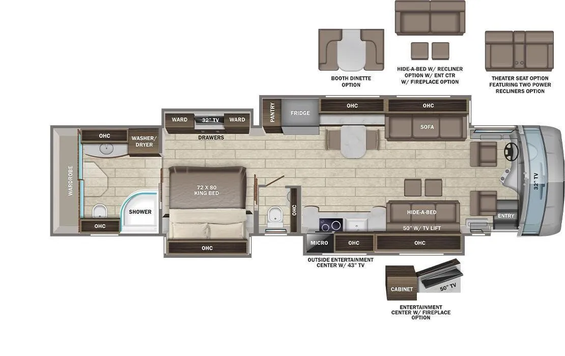 2022 Entegra Coach Aspire 44W - Floor plan