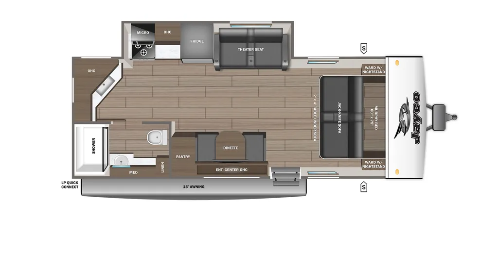 2027 Jayco Jay Feather 21MML floor plan