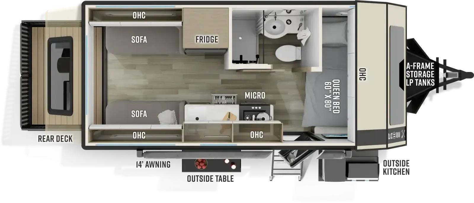 2026 Palomino Pause 174 AR - Floor plan