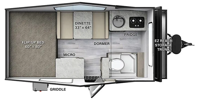 Forest River Rockwood Hard Side A214HW floor plan