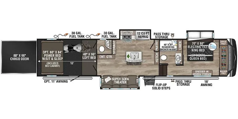 K-Z Venom V4013TK floor plan