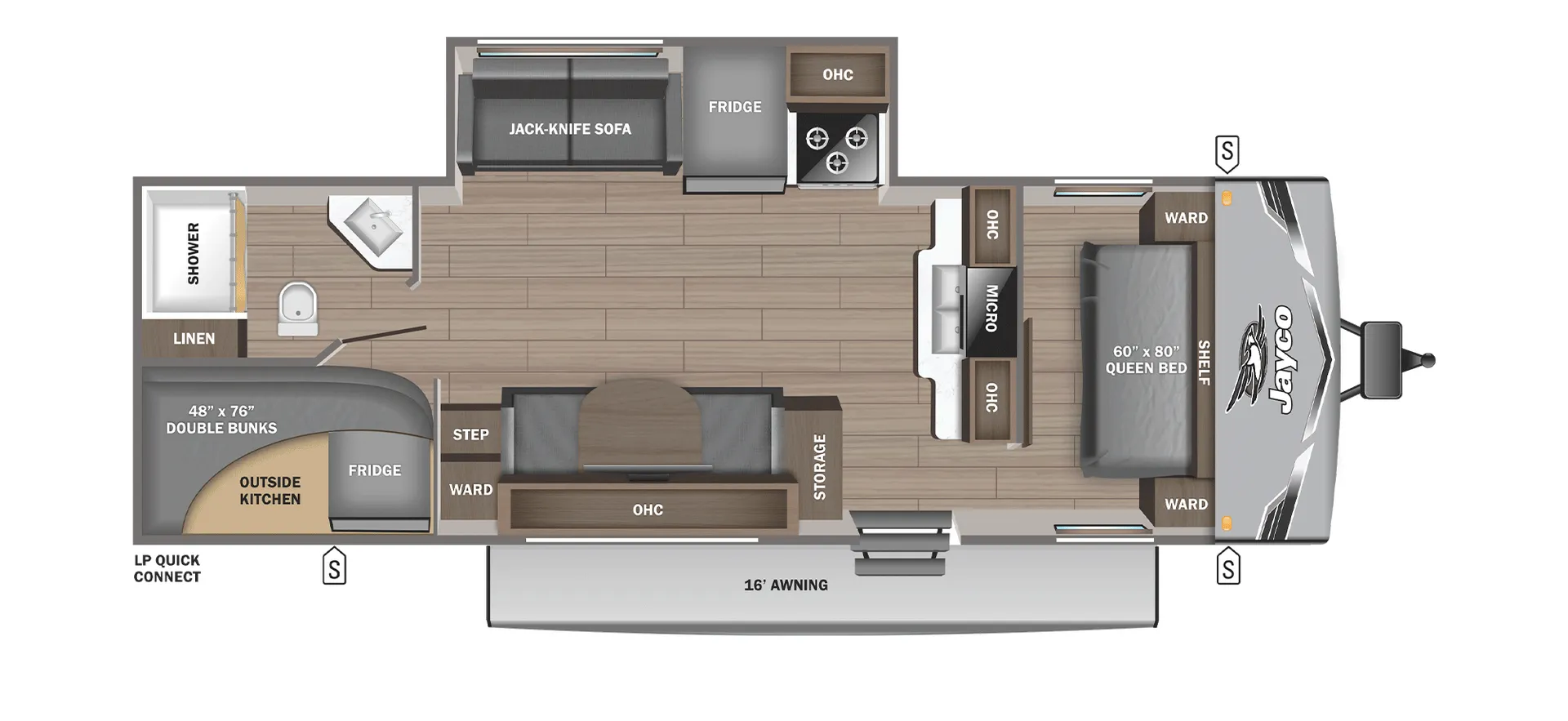 2026 Jayco Jay Flight 265BHSW - Floor plan
