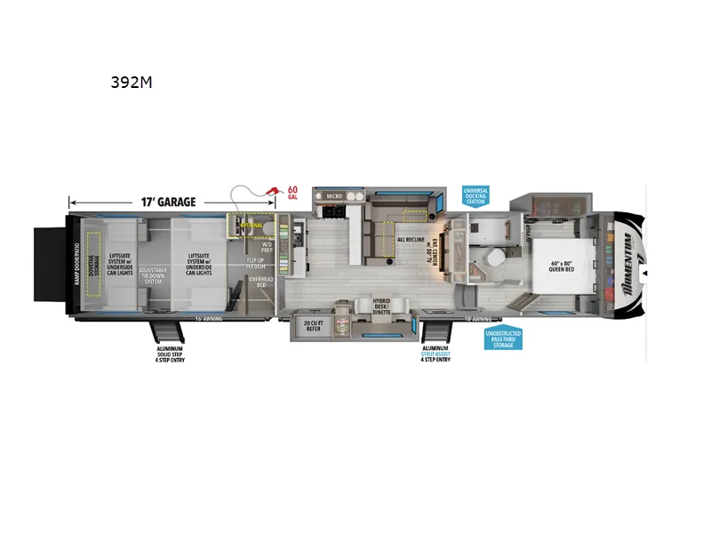 2026 Grand Design Momentum 392M floor plan