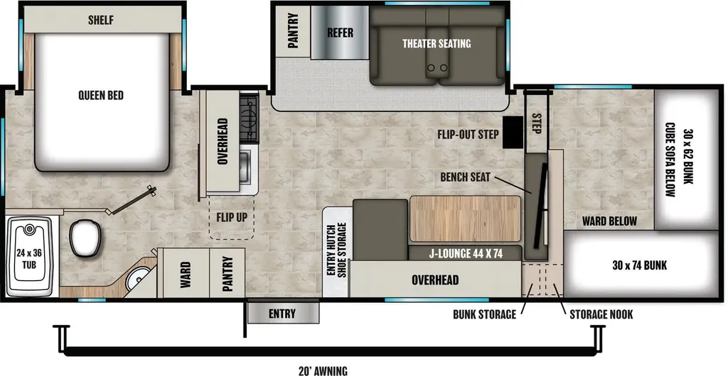 2026 Coachmen Chaparral Lite 218SE floor plan