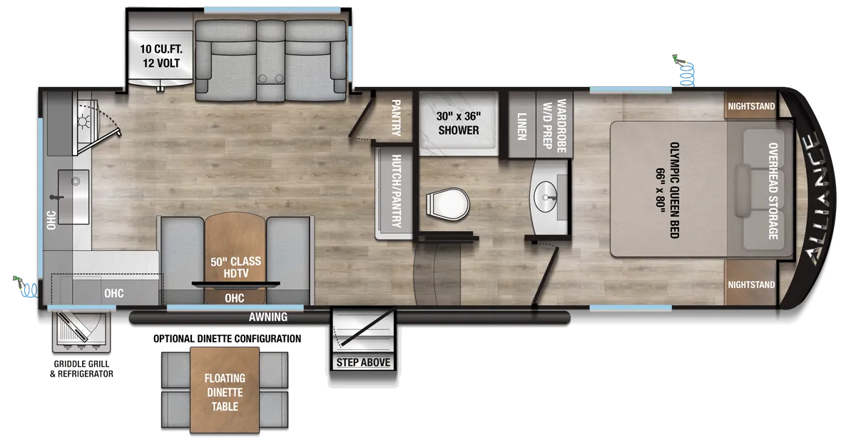 2026 Alliance RV Avenue All-Access Series 23ML - Floor plan