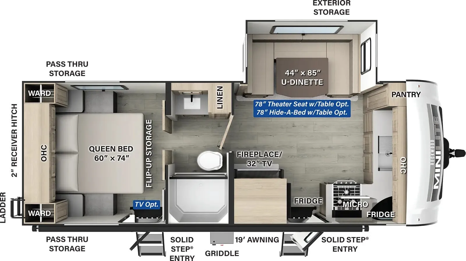 2025 Forest River Rockwood Mini Lite 2506FK - Floor plan