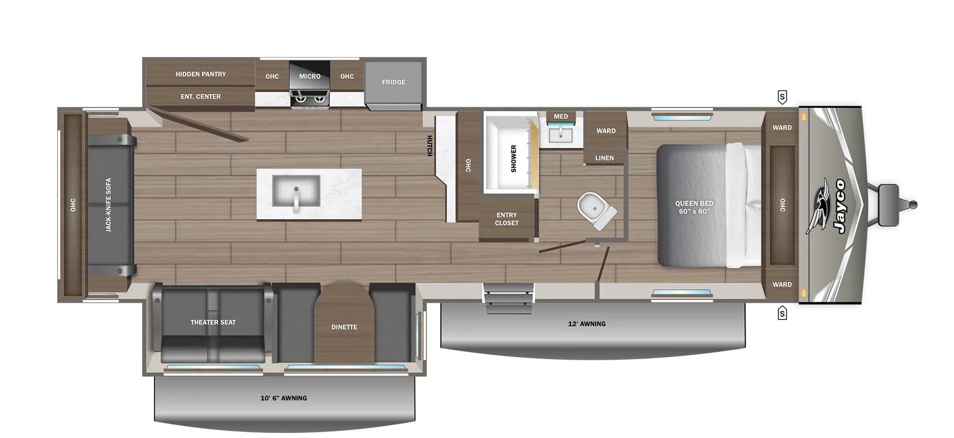 2027 Jayco JAY FLIGHT 290RLS - Floor plan
