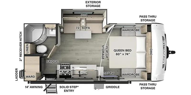 2025 Forest River Flagstaff 21FBRS floor plan