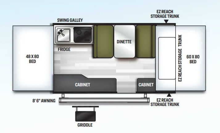 Forest River Flagstaff MAC 206M floor plan