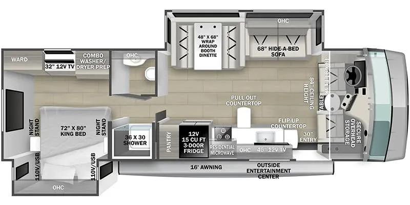 2024 Forest River FR3 30DS floor plan