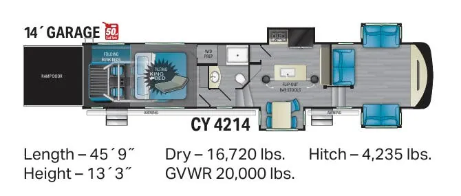 Heartland Cyclone 4214 floor plan