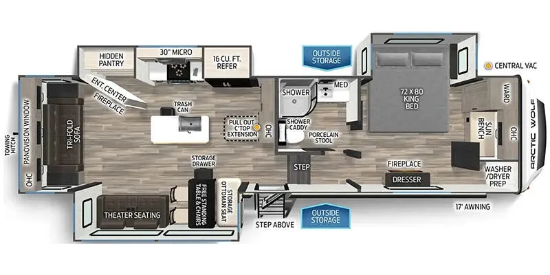 2025 Forest River Cherokee Arctic Wolf Suite 3250 SUITE - Floor plan