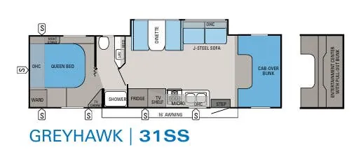 2013 Jayco Greyhawk 31SS floor plan