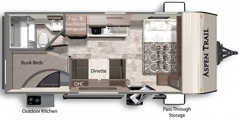 Dutchmen Aspen Trail 1950BH floor plan