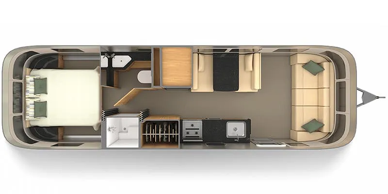 2021 Airstream Classic 30RB - Floor plan