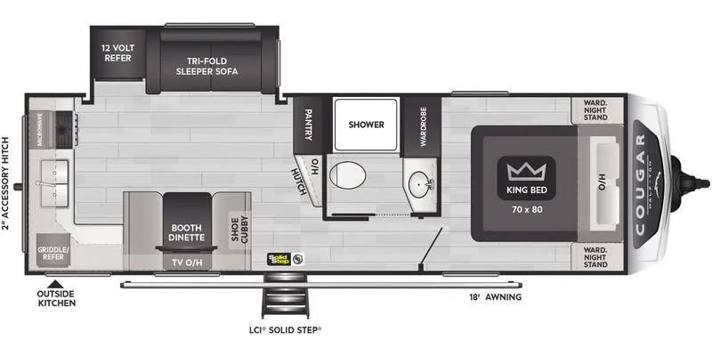 Keystone Cougar Half-Ton West 25MLEWE floor plan