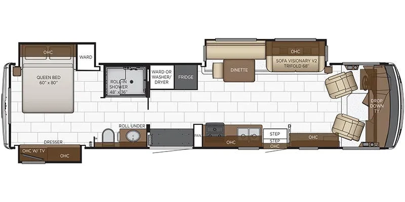 Newmar Bay Star 3811 floor plan