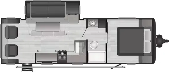 Keystone Hideout 253RL floor plan