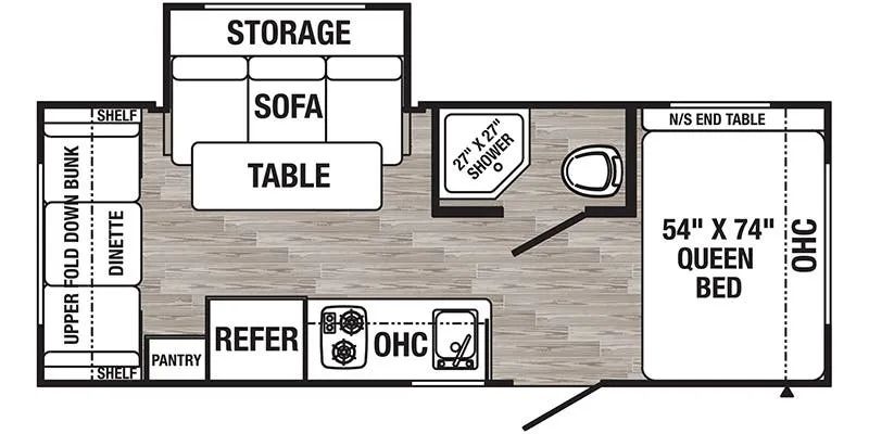 Palomino Puma Ultra Lite 18RDX floor plan