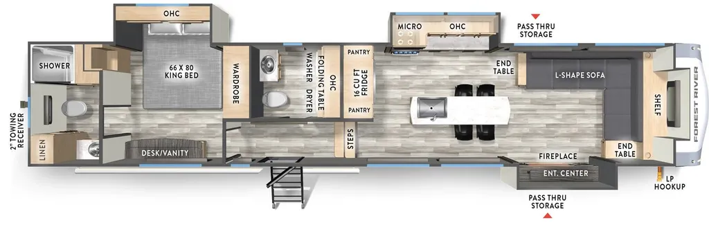 2027 Forest River Cardinal 37PUB floor plan