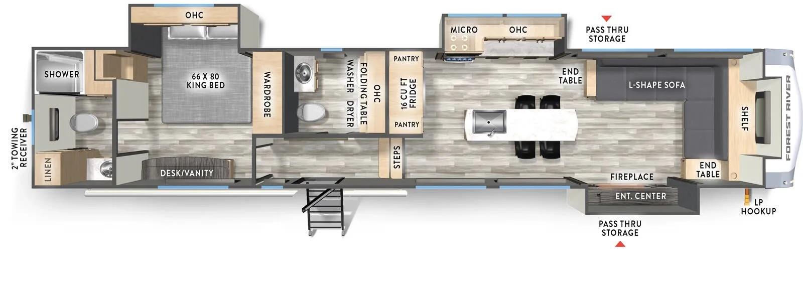 Forest River Cardinal 37PUB floor plan