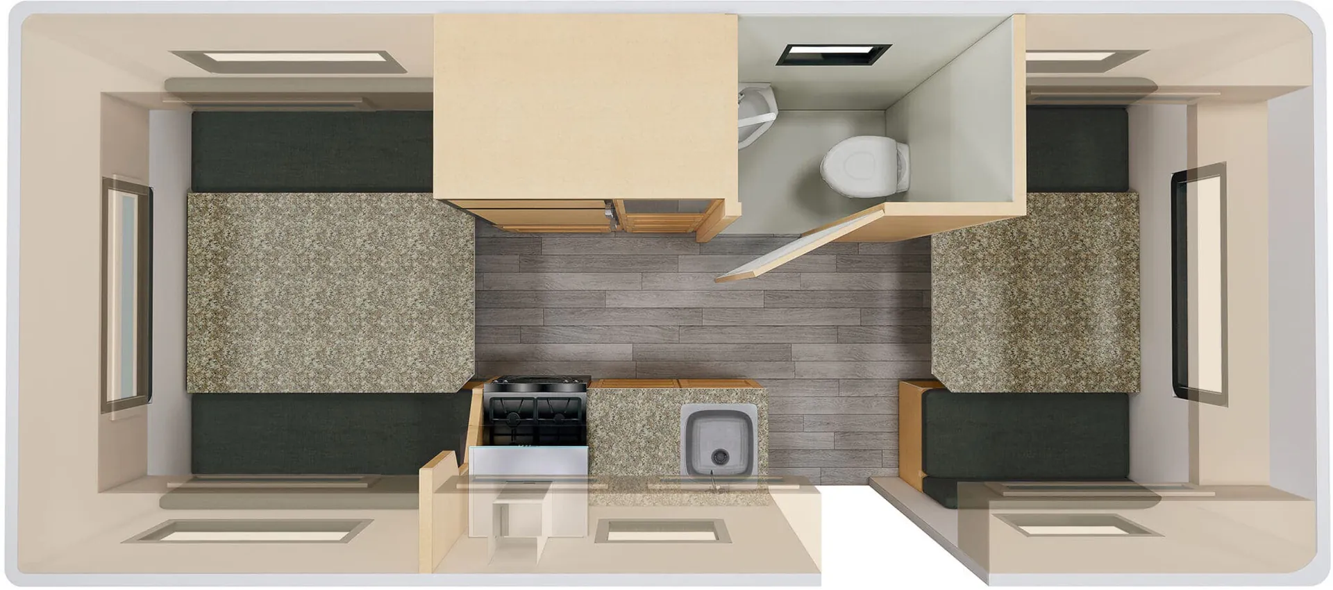 Escape Trailer Escape 19 F2 floor plan