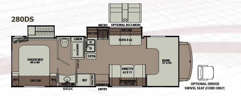 Coachmen Leprechaun 280DS floor plan