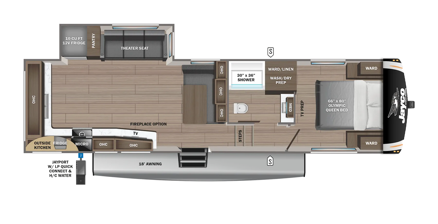 Jayco Eagle HT Fifth Wheels 27MLC floor plan