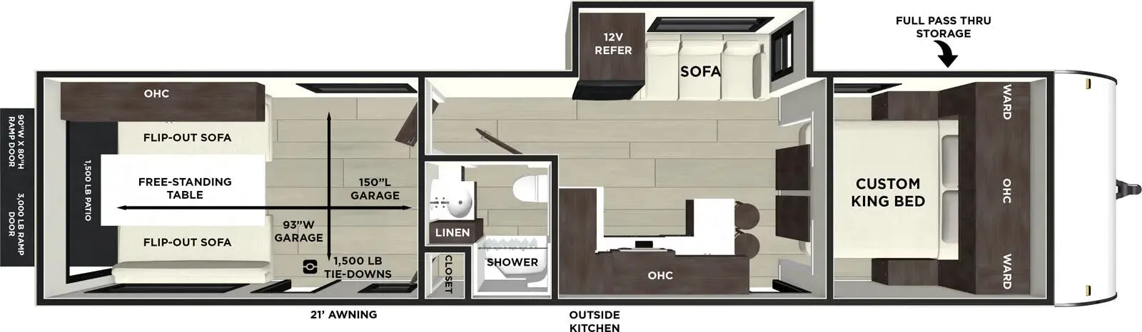 Forest River Salem FSX Max Series 290RTK PLATINUM floor plan