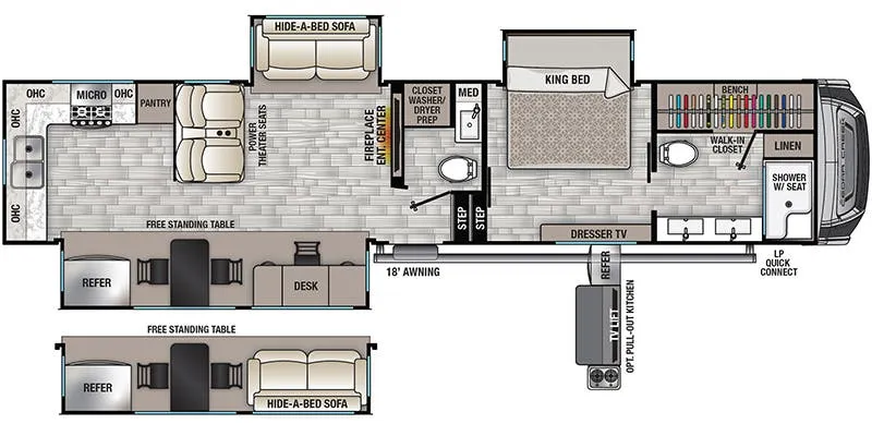 Forest River Cedar Creek 388RK2 floor plan