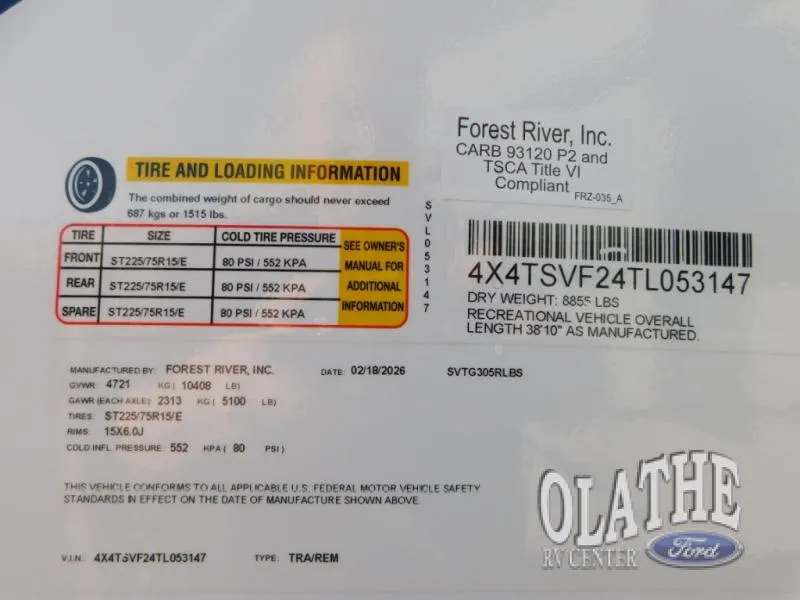 2026 Forest River Grand Surveyor 305RLBS - Photo 4