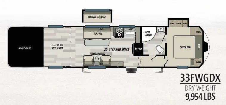 Forest River Shockwave 33FWGDX floor plan