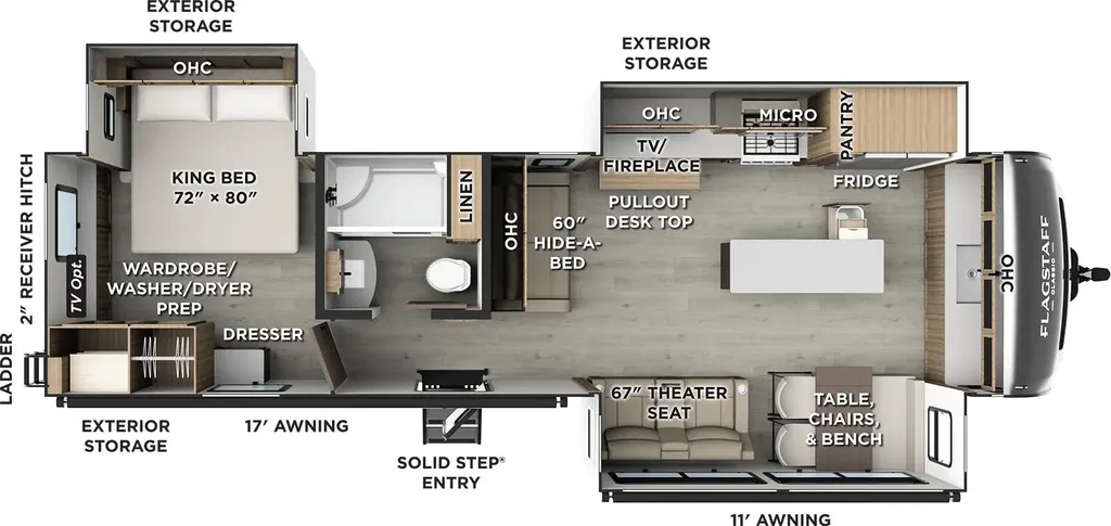 2026 Forest River Flagstaff Classic 832FK floor plan