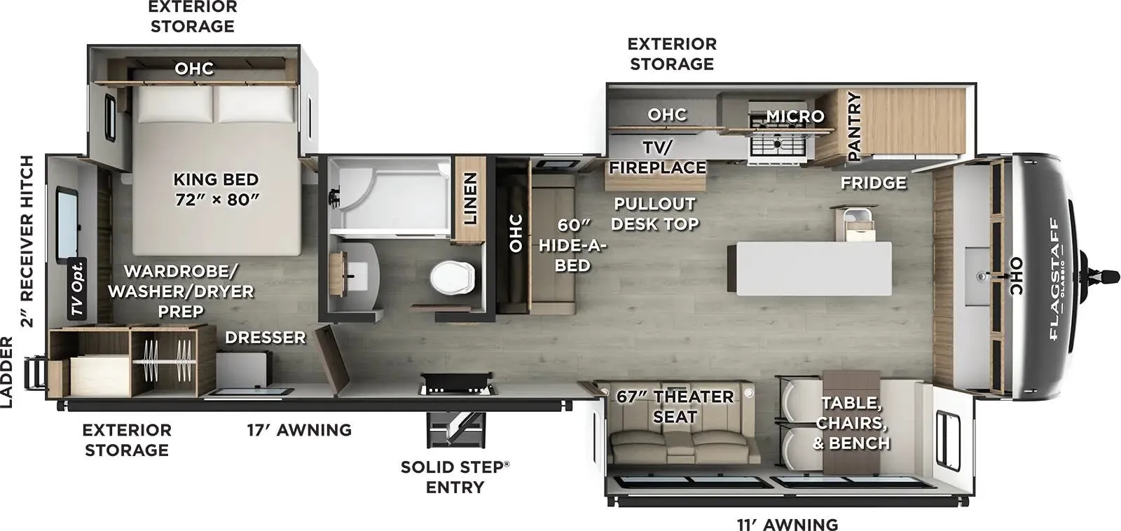 2026 Forest River Flagstaff Classic 832FK - Floor plan