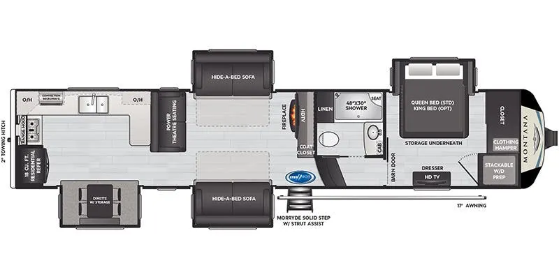 2018 Keystone Montana 3701LK - Floor plan