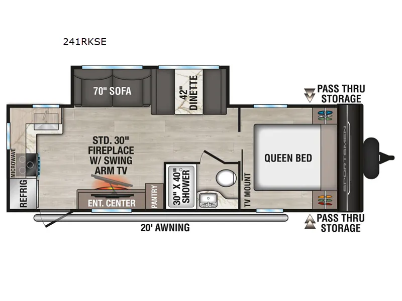2027 K-Z Sportsmen 241RK — Floor plan