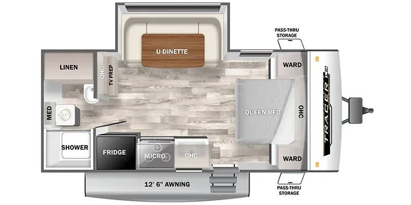 2025 Prime Time Tracer LE 190RBSLE - Floor plan
