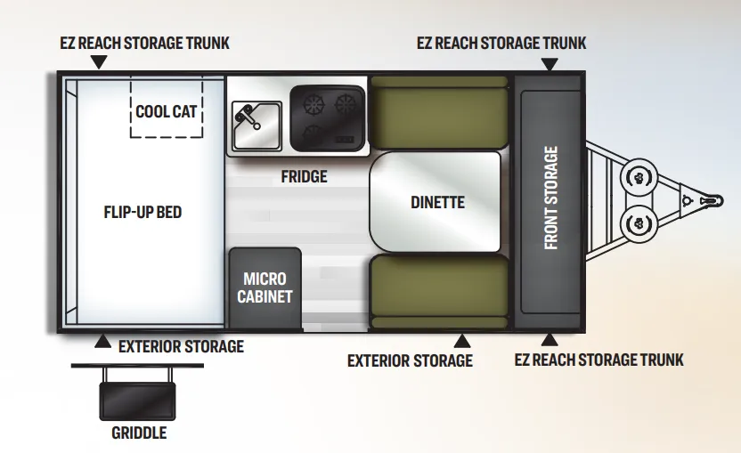 Forest River Flagstaff Hard Side T12RBST floor plan