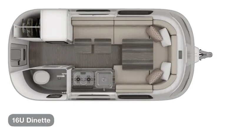 Airstream Nest 16U DINETTE floor plan